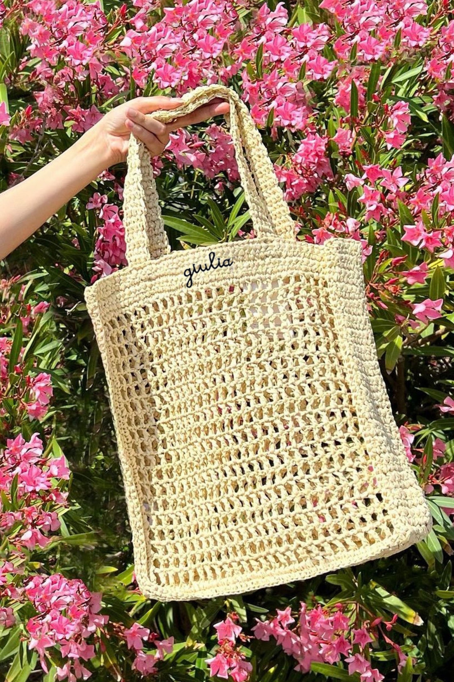 Borsa Tote in Rafia - Naturale
