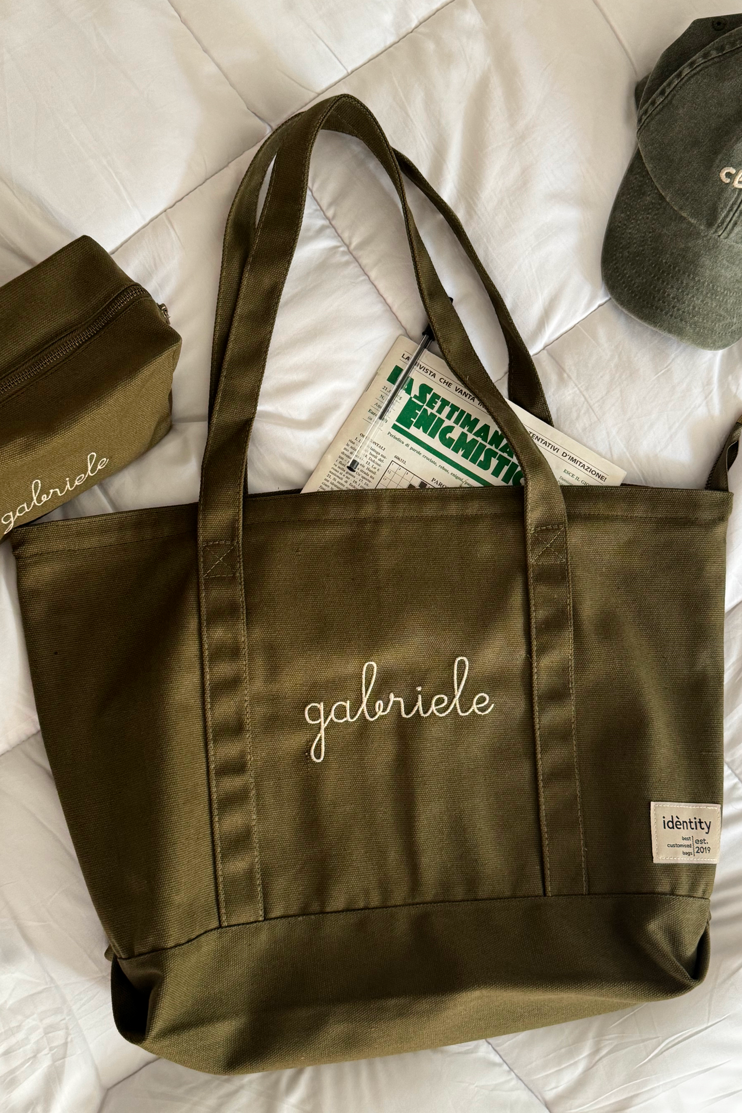 Borsa a Spalla in Tela - Verde Militare