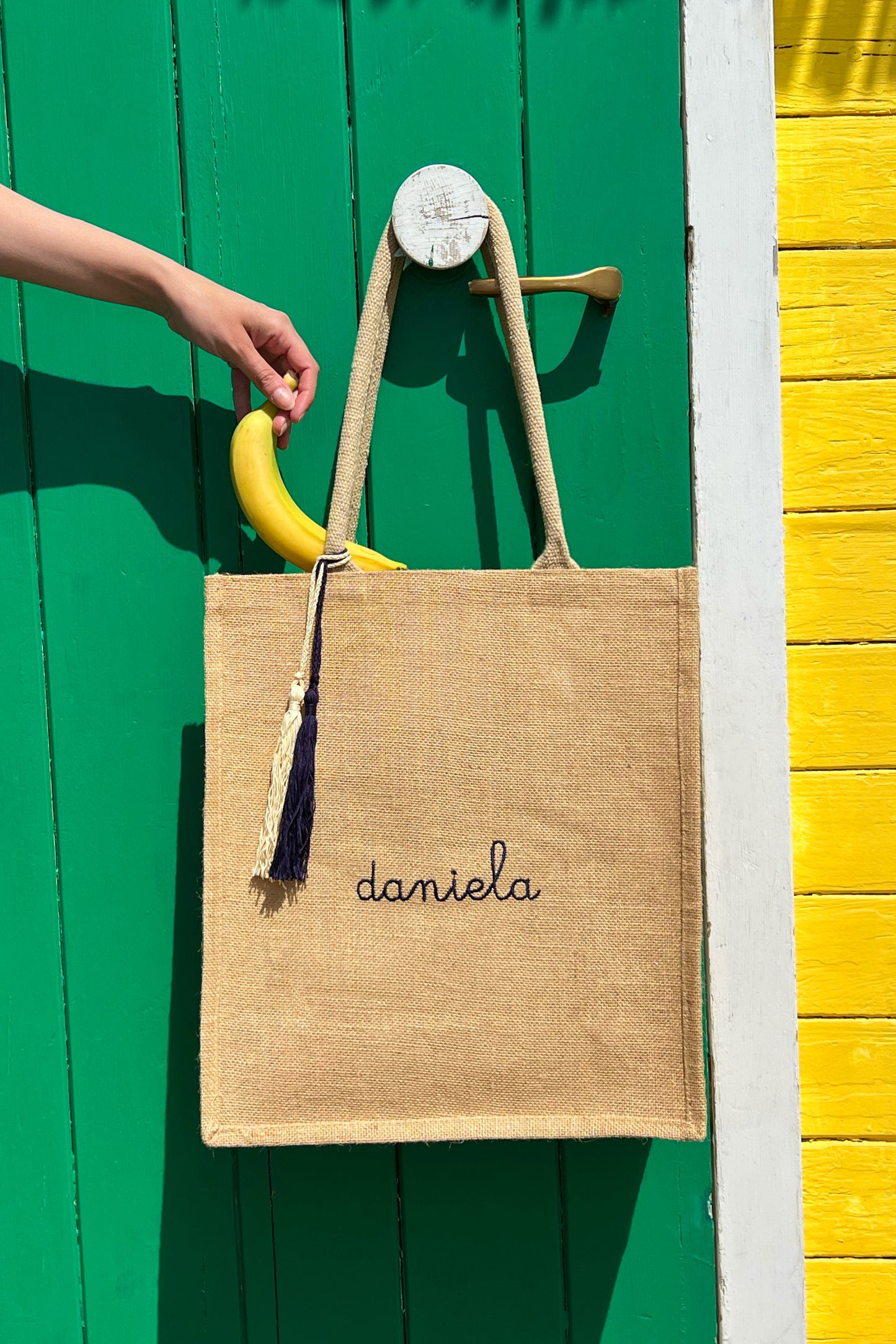 Borsa Tall in Juta - Naturale