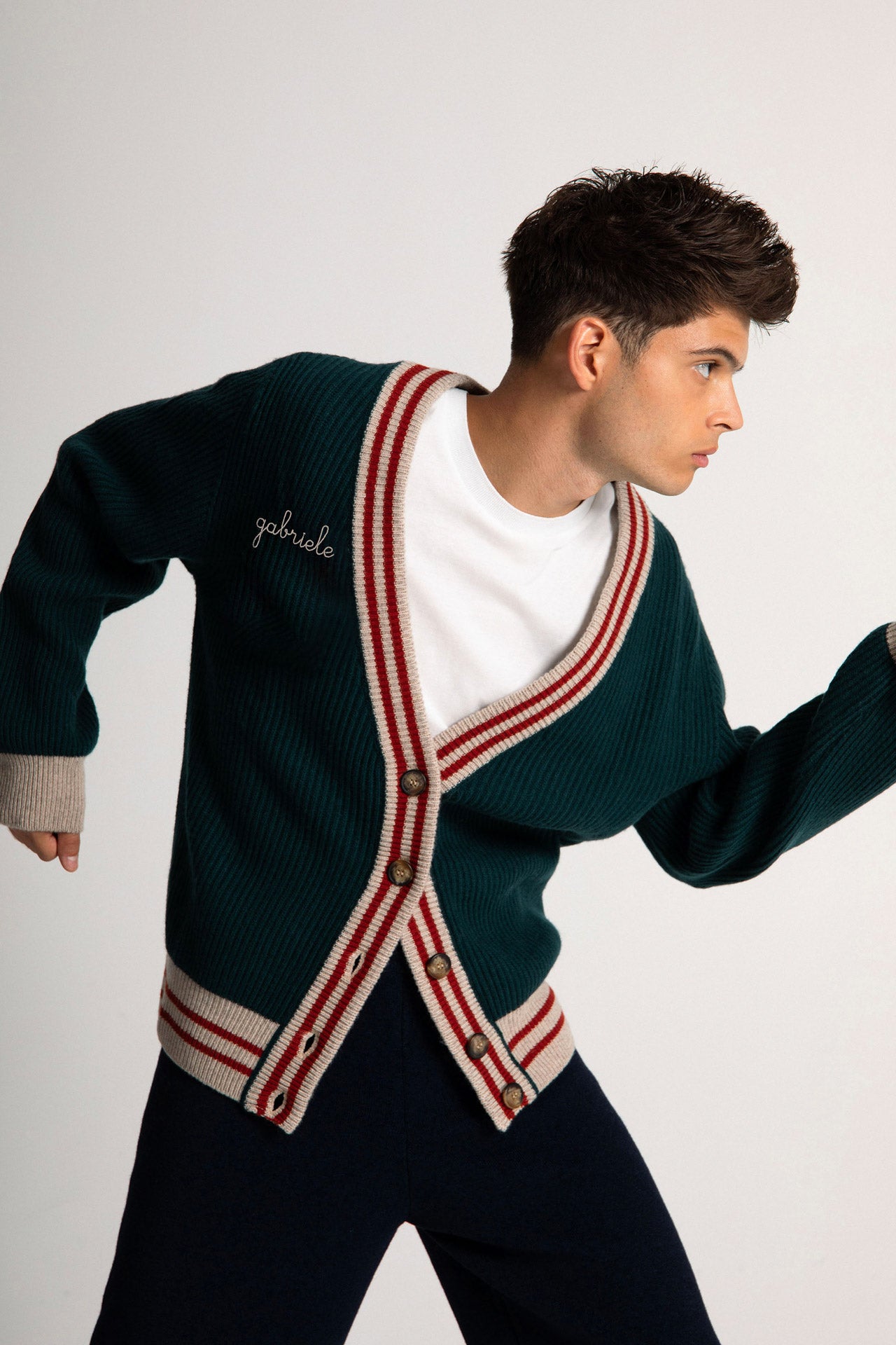 Stanford Cardigan - Bottle Green
