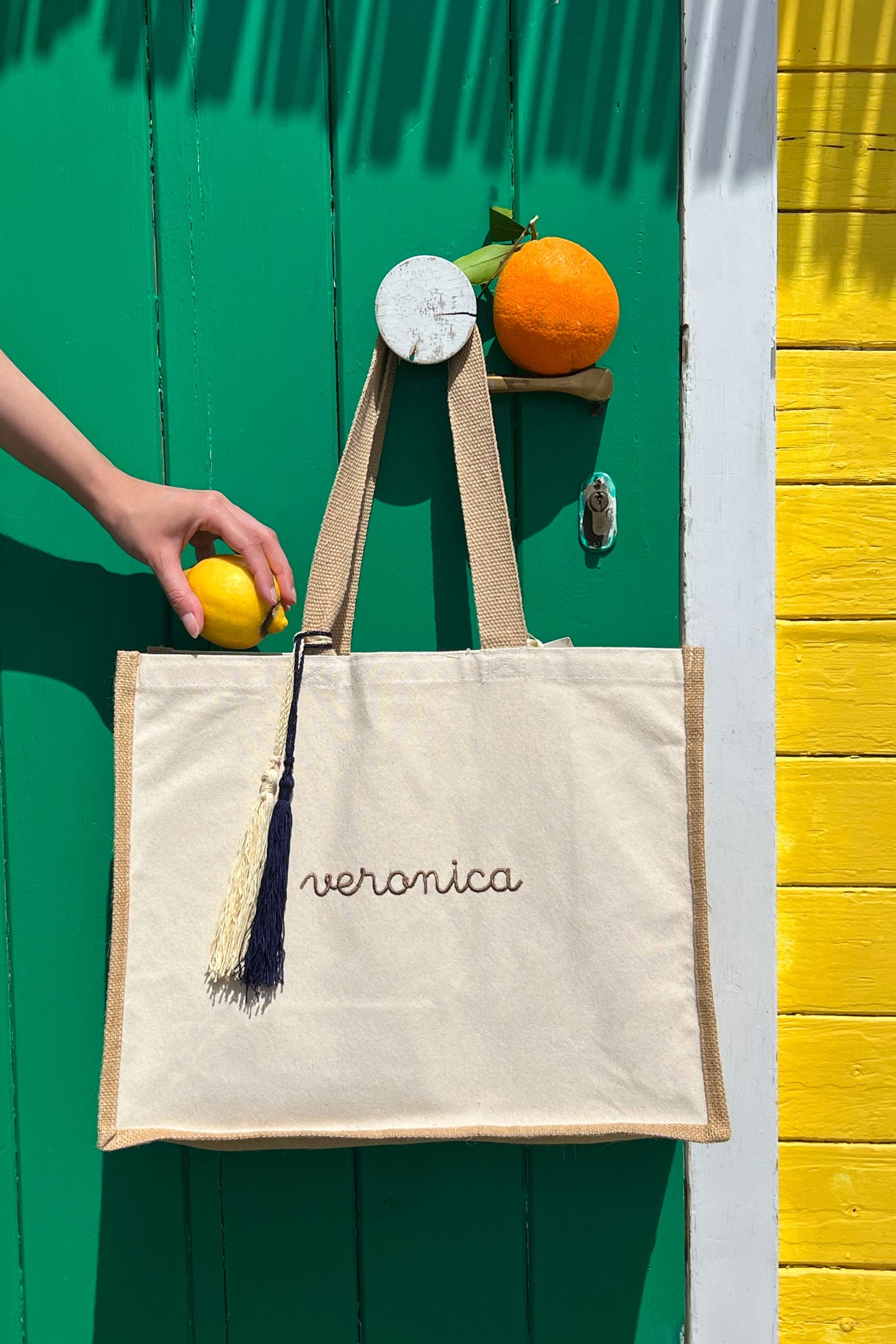 Borsa Tote in Cotone - Naturale