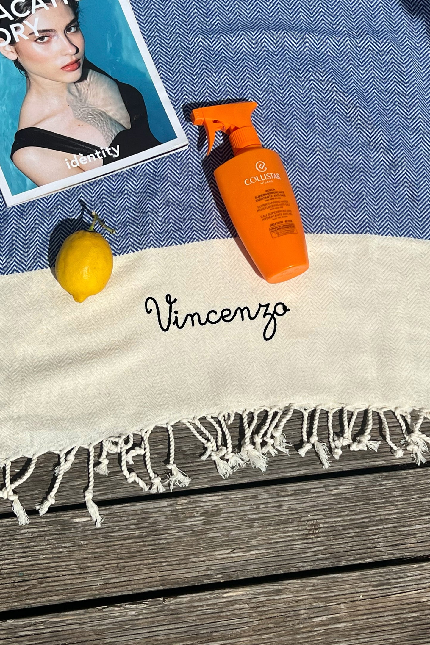 Telo Mare in Cotone - Blu navy