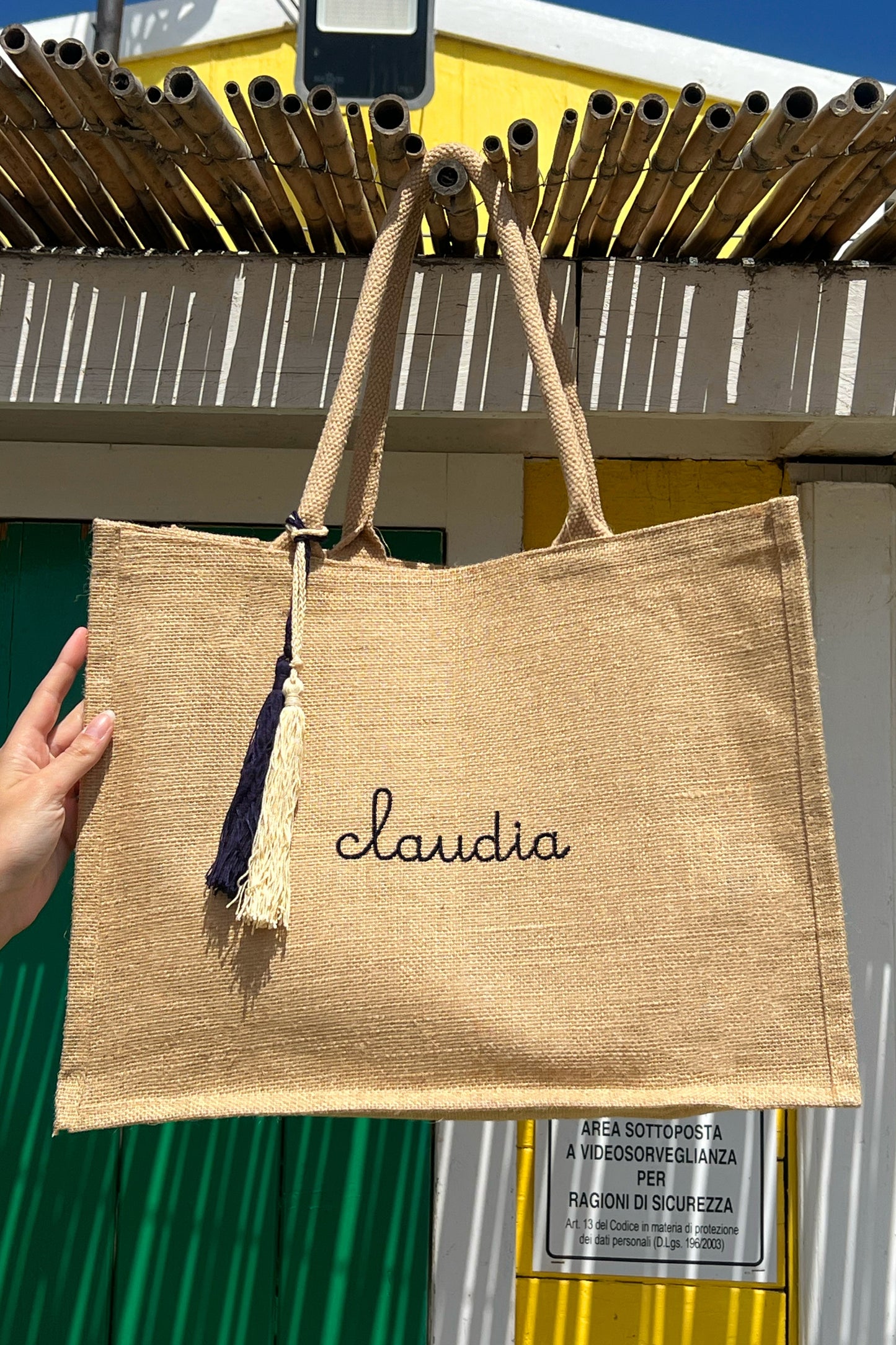 Borsa Tote in Juta - Naturale