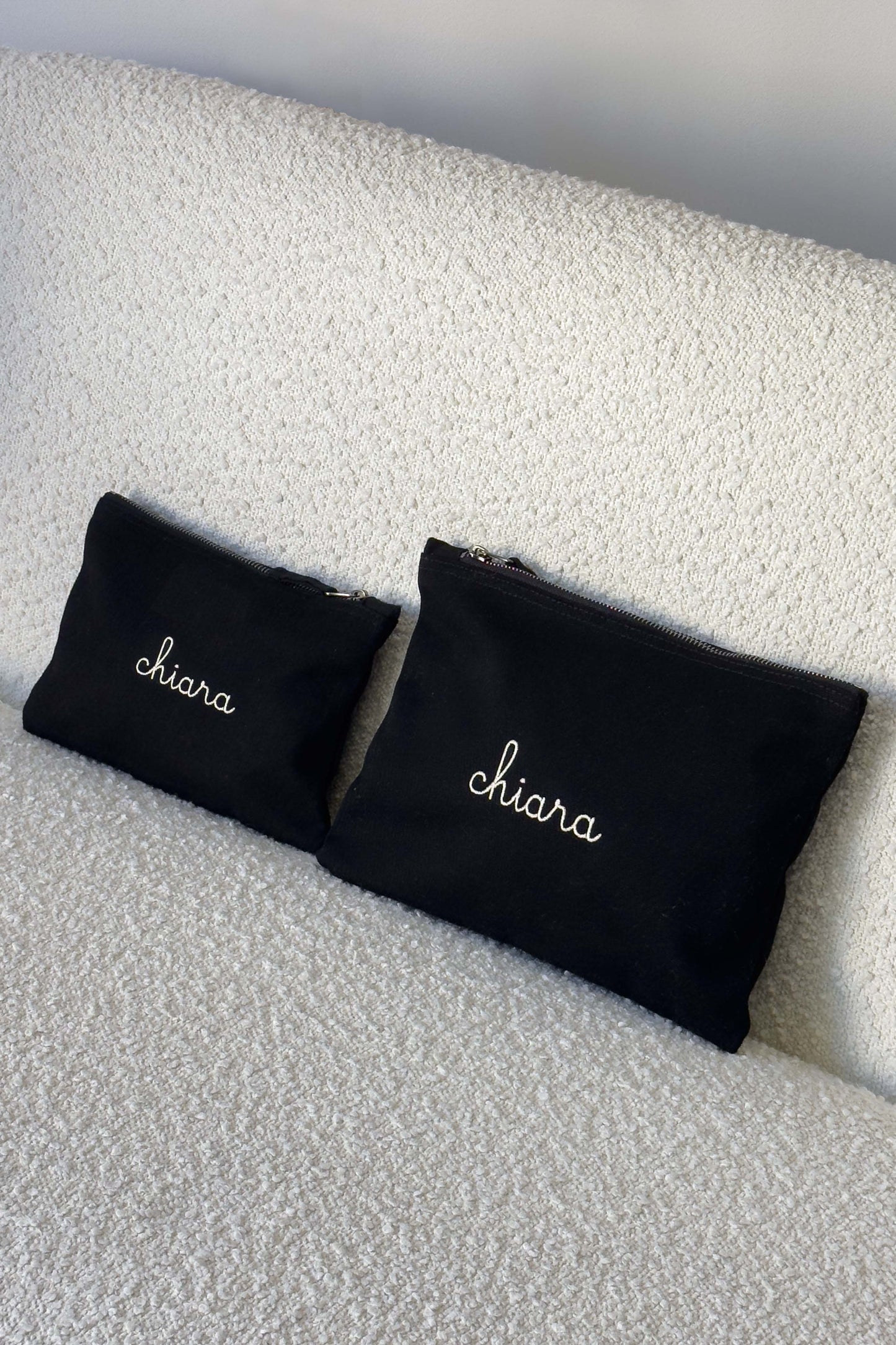 Maxi Pouch Bag in Cotone - Nero