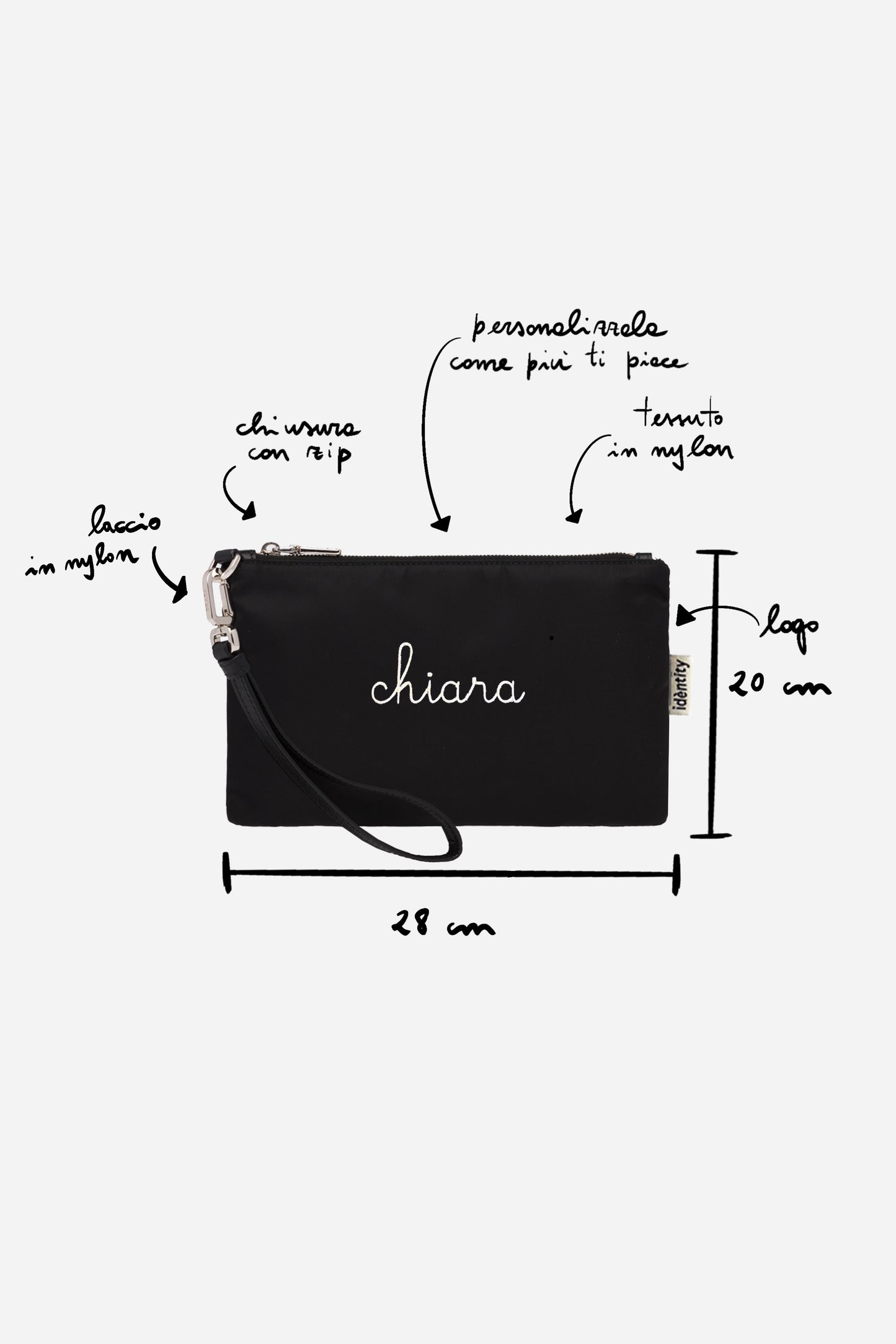 Pouch Bag in Nylon - Nero