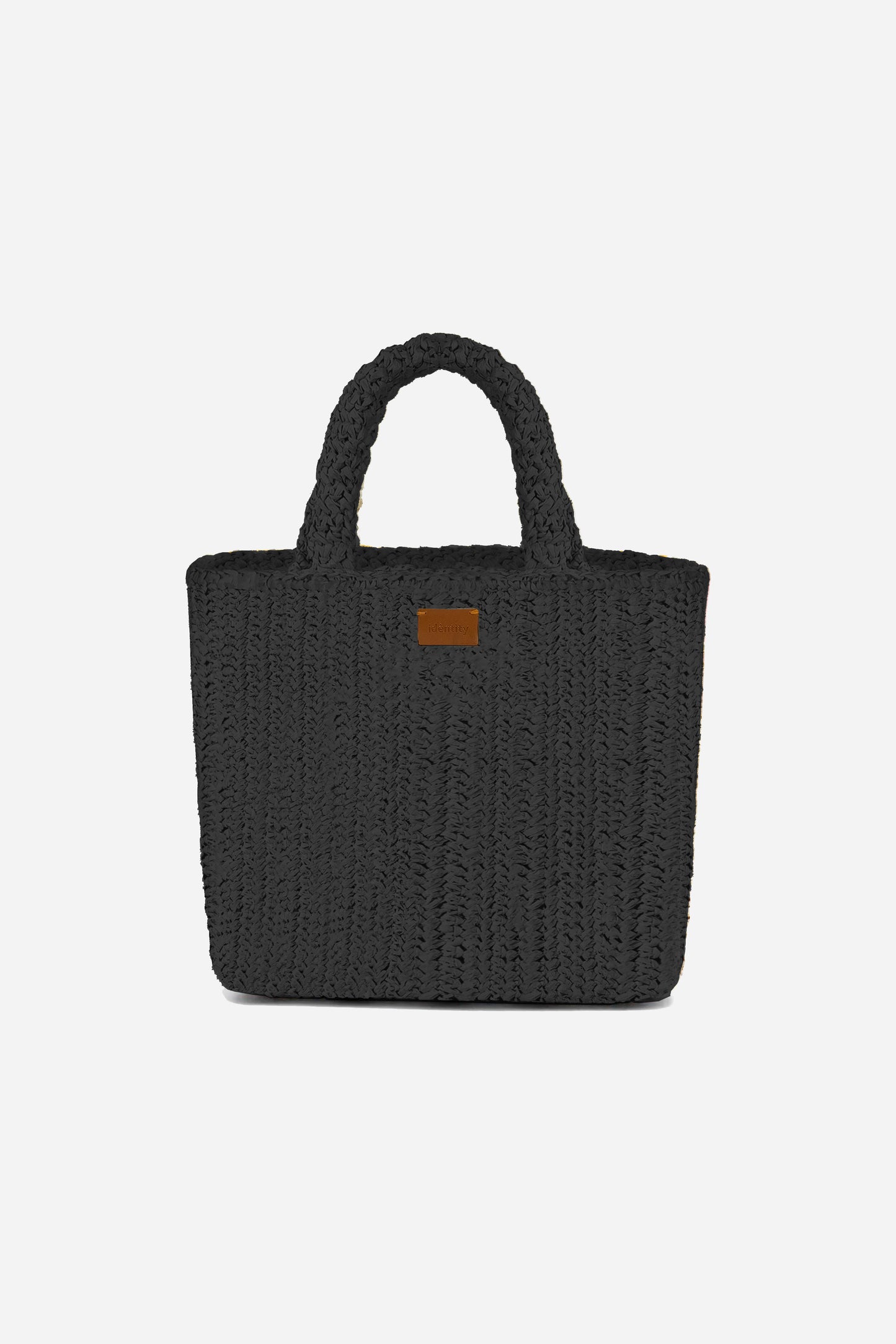 Borsa a Mano in Rafia - Nero