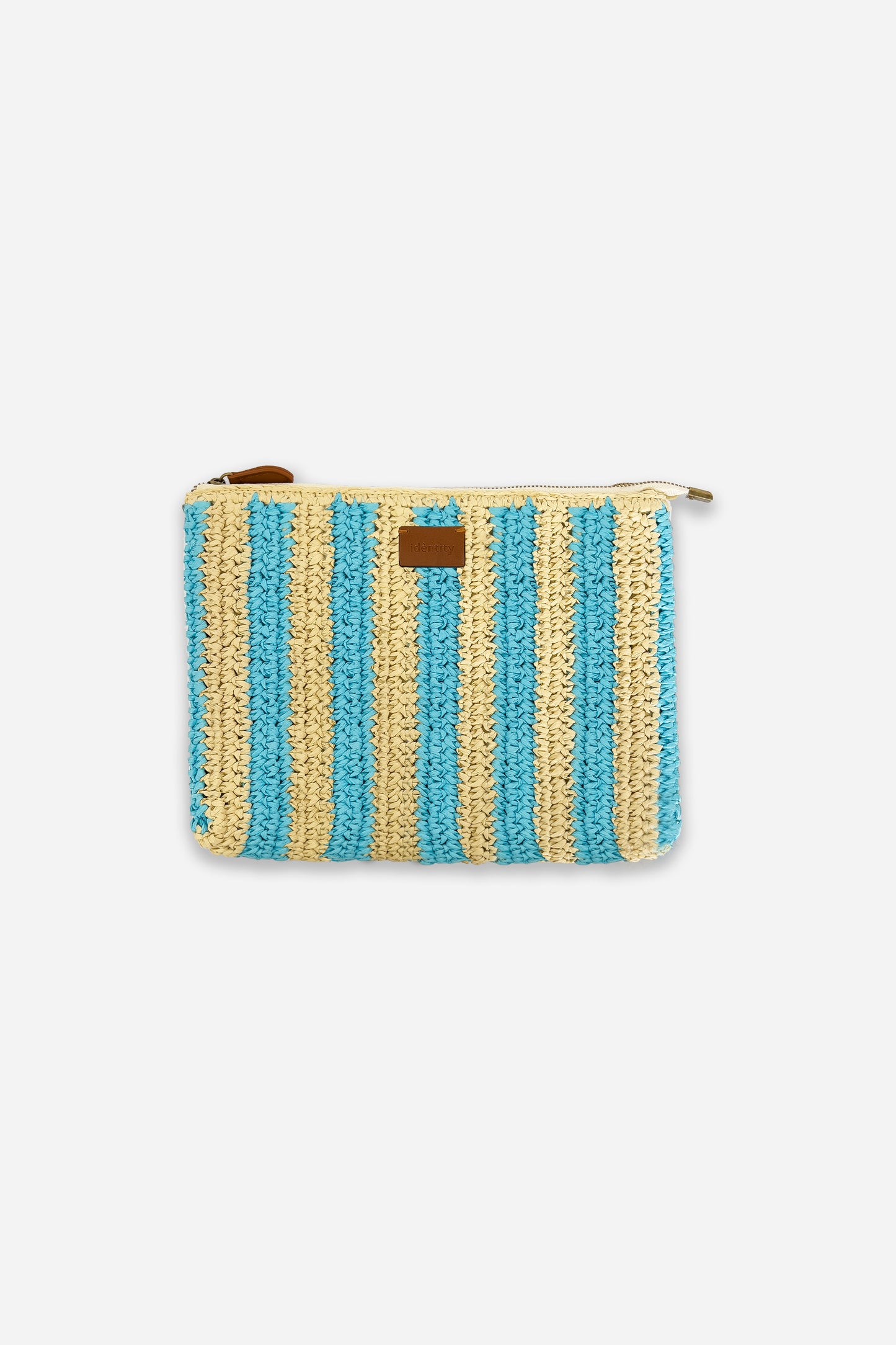 Pouch Bag in Rafia Azzurro - Dolce far Niente
