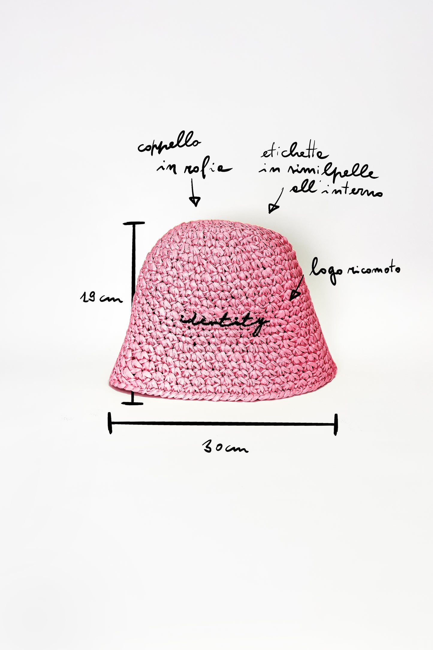 Cappello in Rafia - Rosa