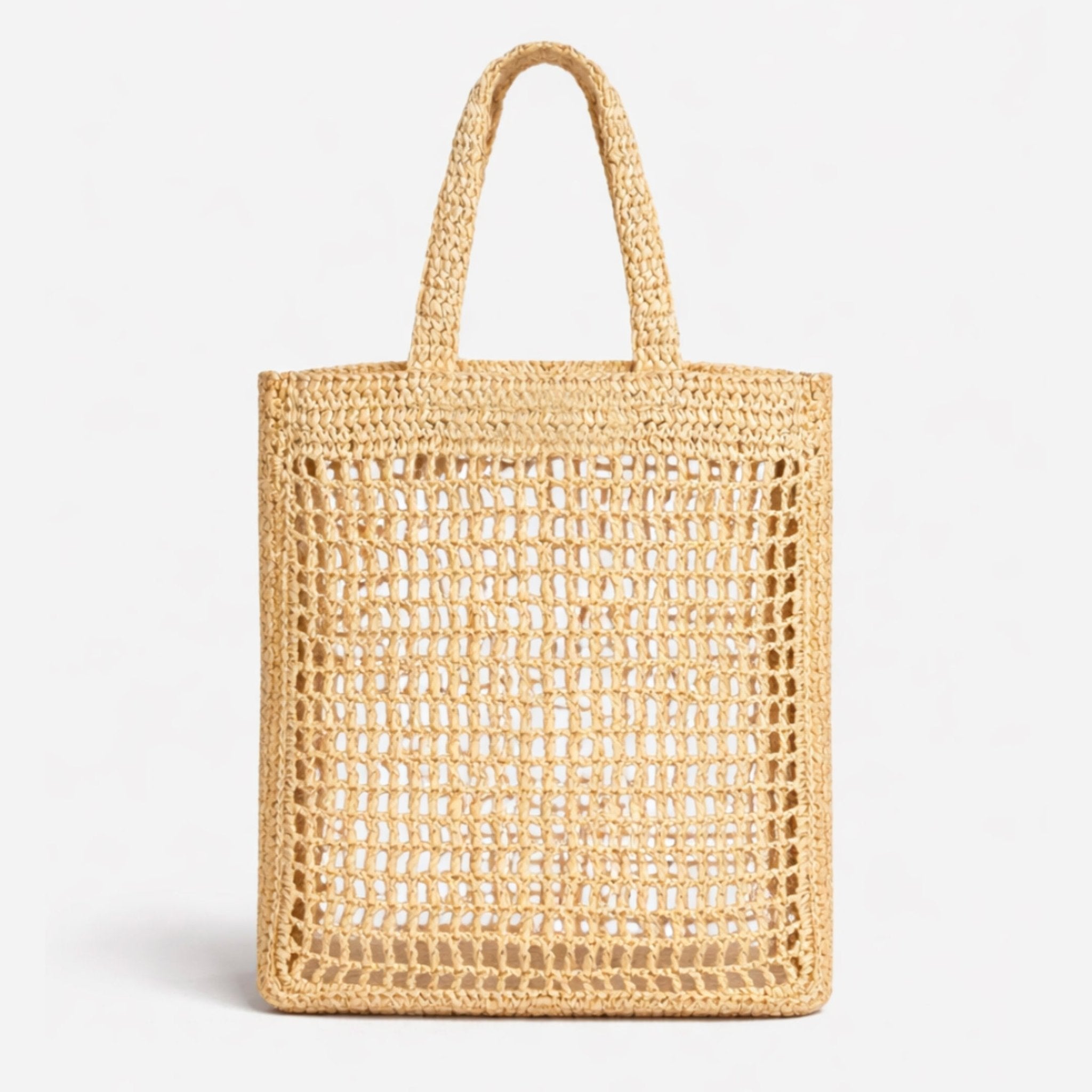 Borsa Tote in Rafia - Naturale - IDENTITY