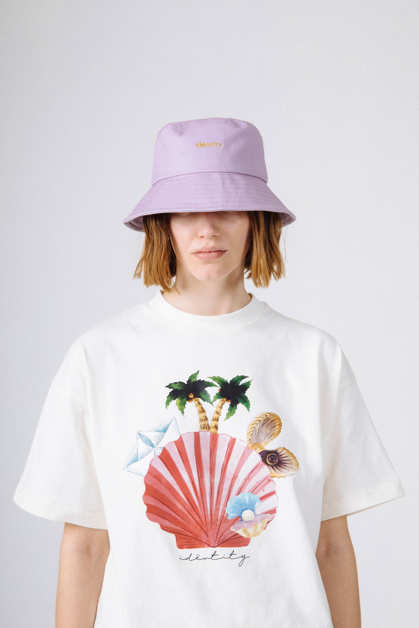 Cappello Bucket in Tela - Lilla