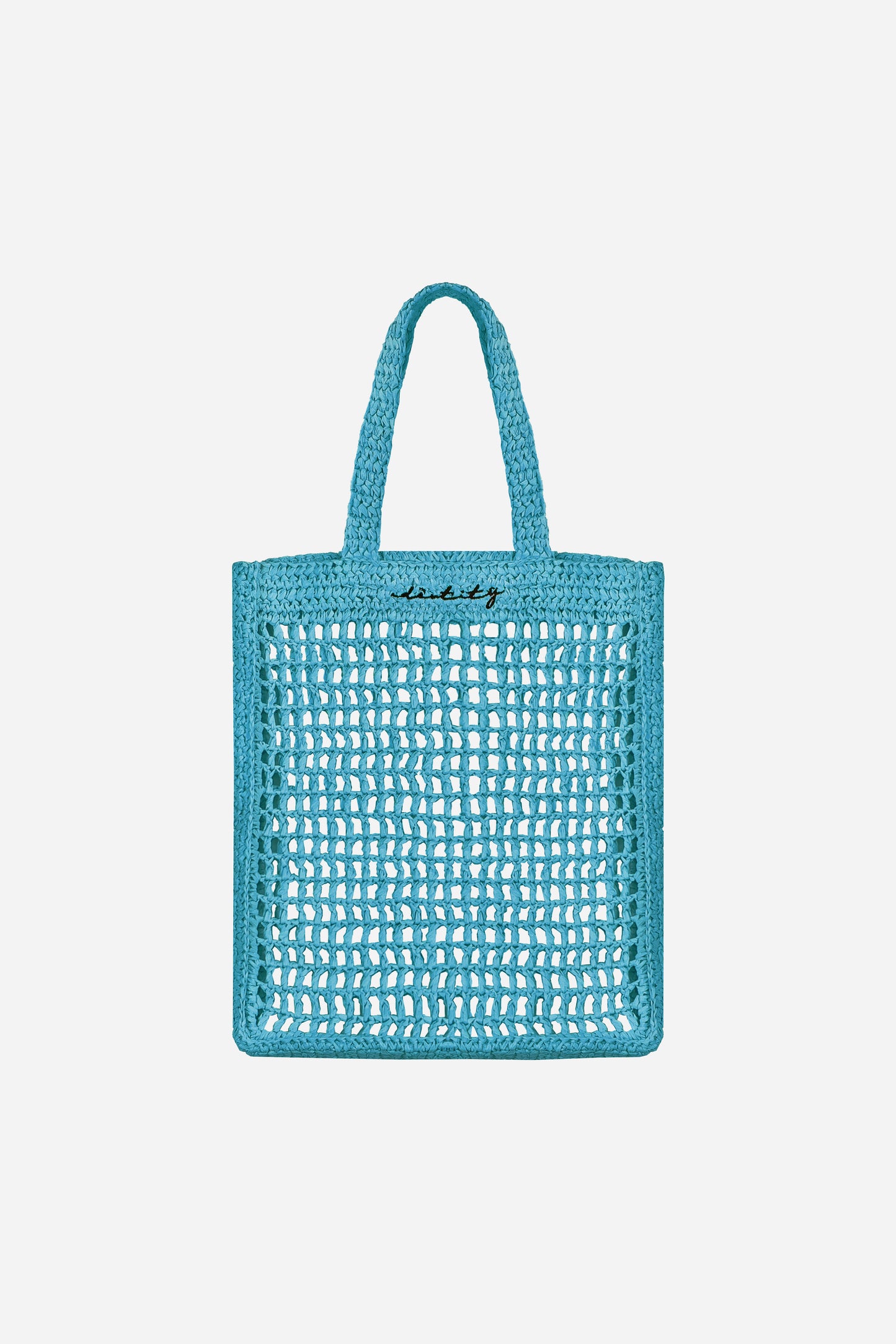 Rafia Tote Bag - Cerulean