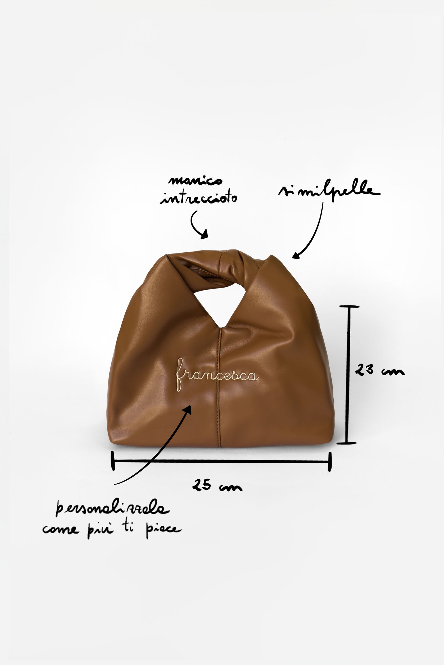 Borsa a Mano Twist - Cuoio