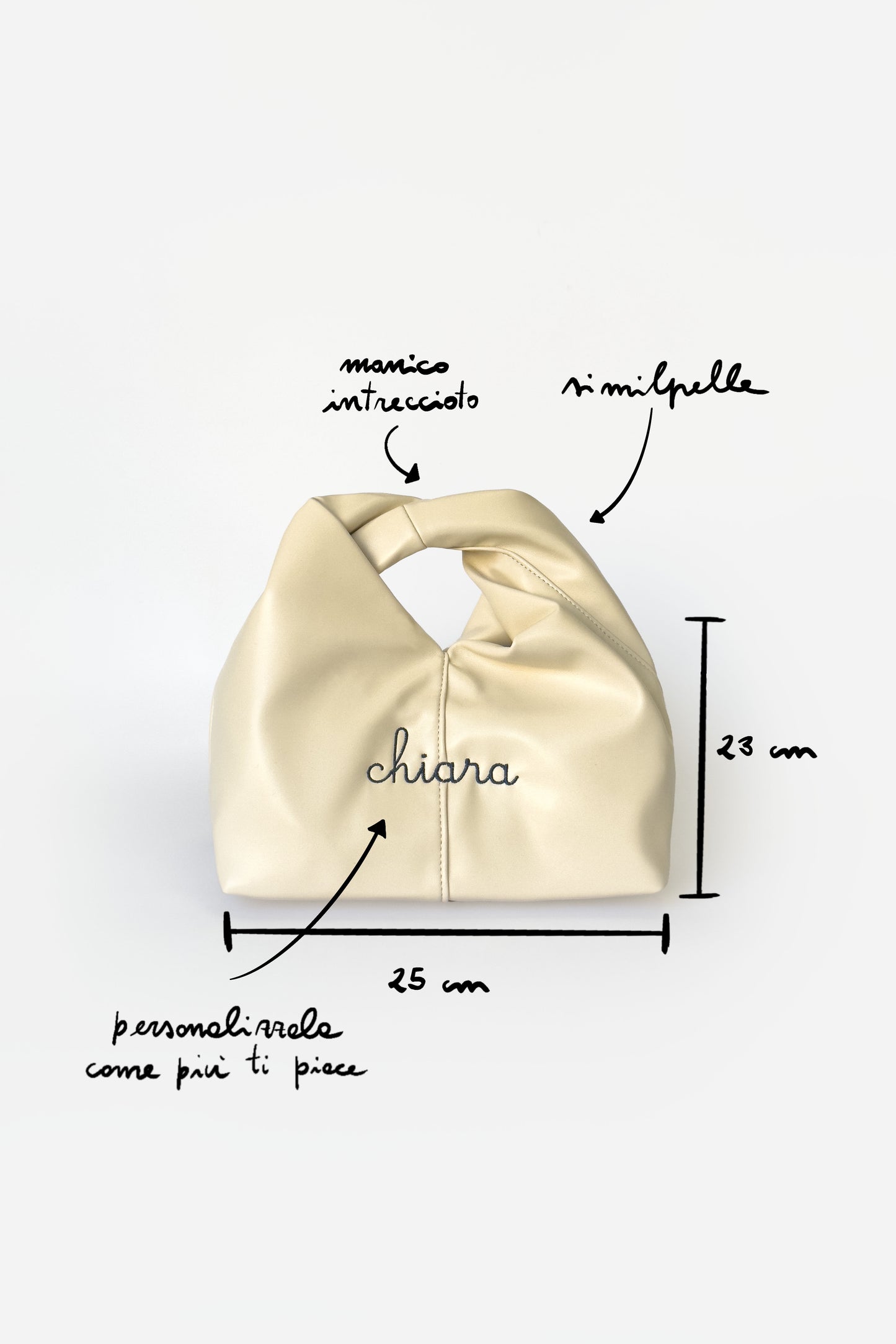 Borsa a Mano Twist - Crema