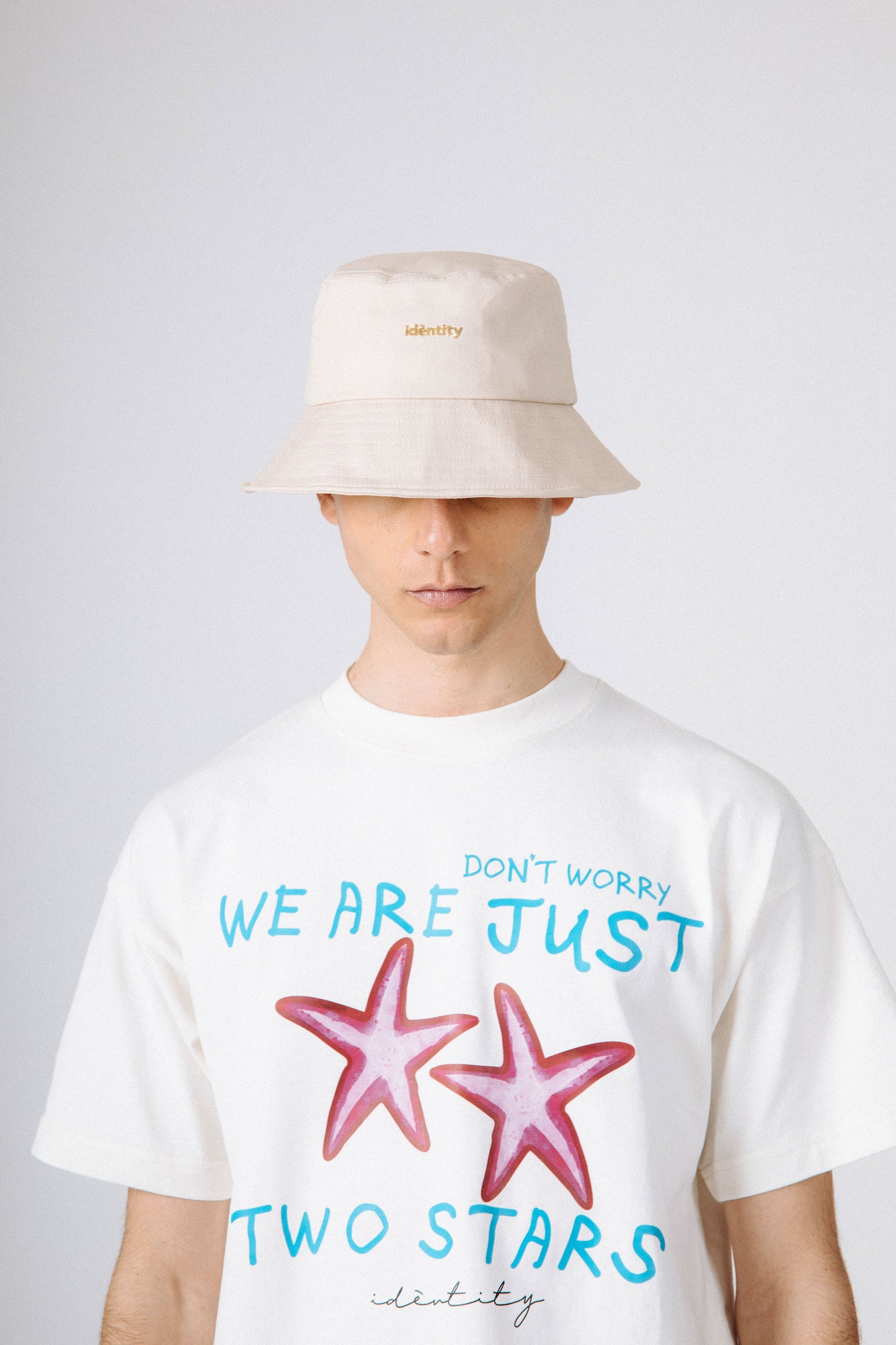 Cappello Bucket in Tela - Crema