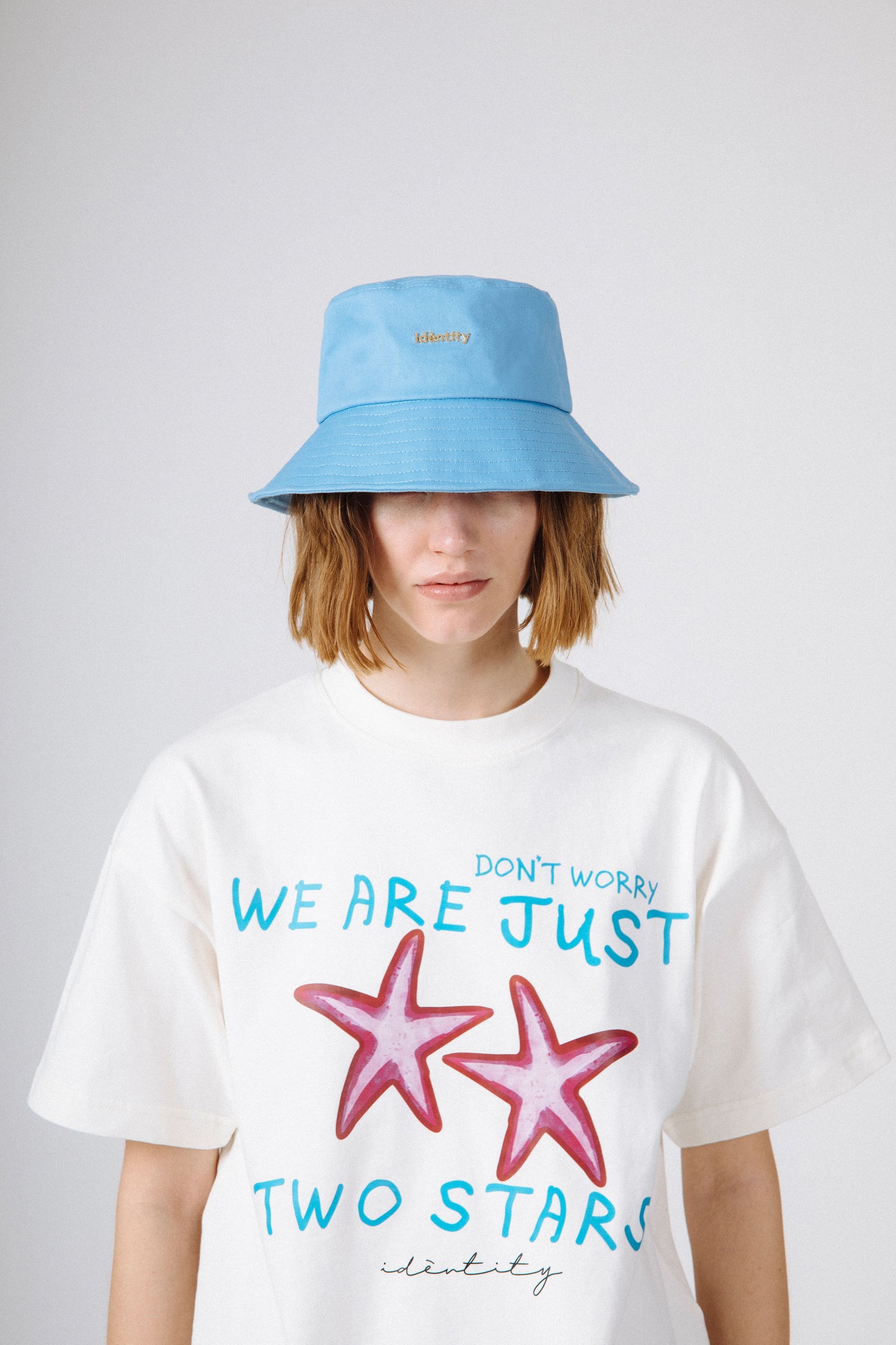 Cappello Bucket in Tela - Azzurro