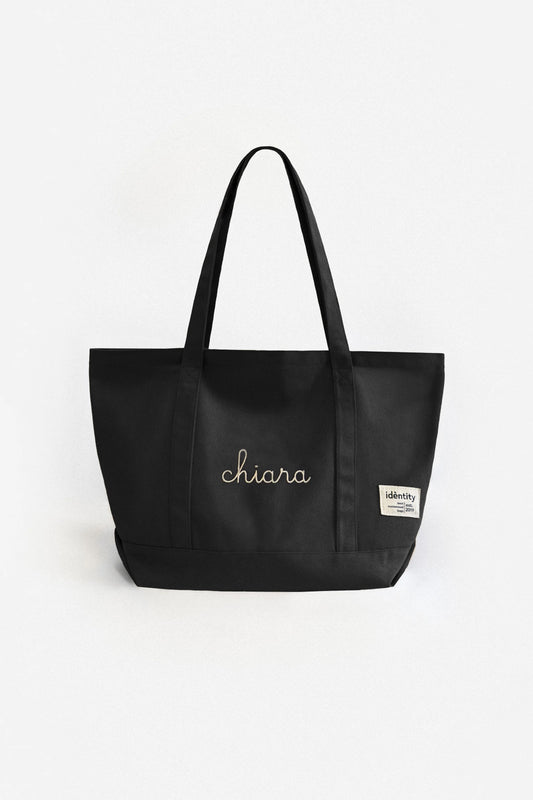 Borsa a Spalla in Tela - Nero