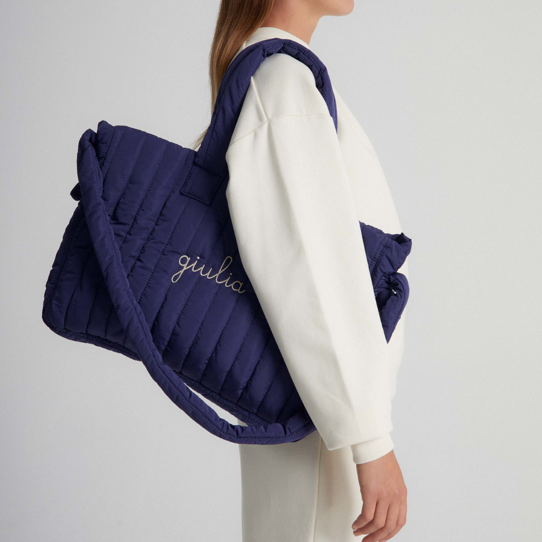 Borsa a Spalla Imbottita - Blu navy