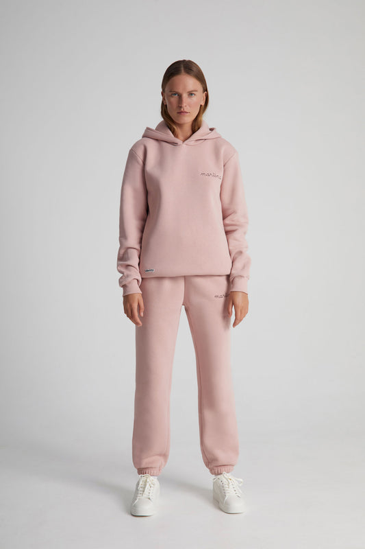 Felpa con Cappuccio Pesante - Rosa