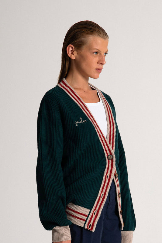 Stanford Cardigan - Bottle Green