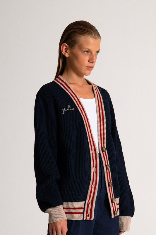 ULTIMA CHANCE - Stanford Cardigan - Prussia Blue