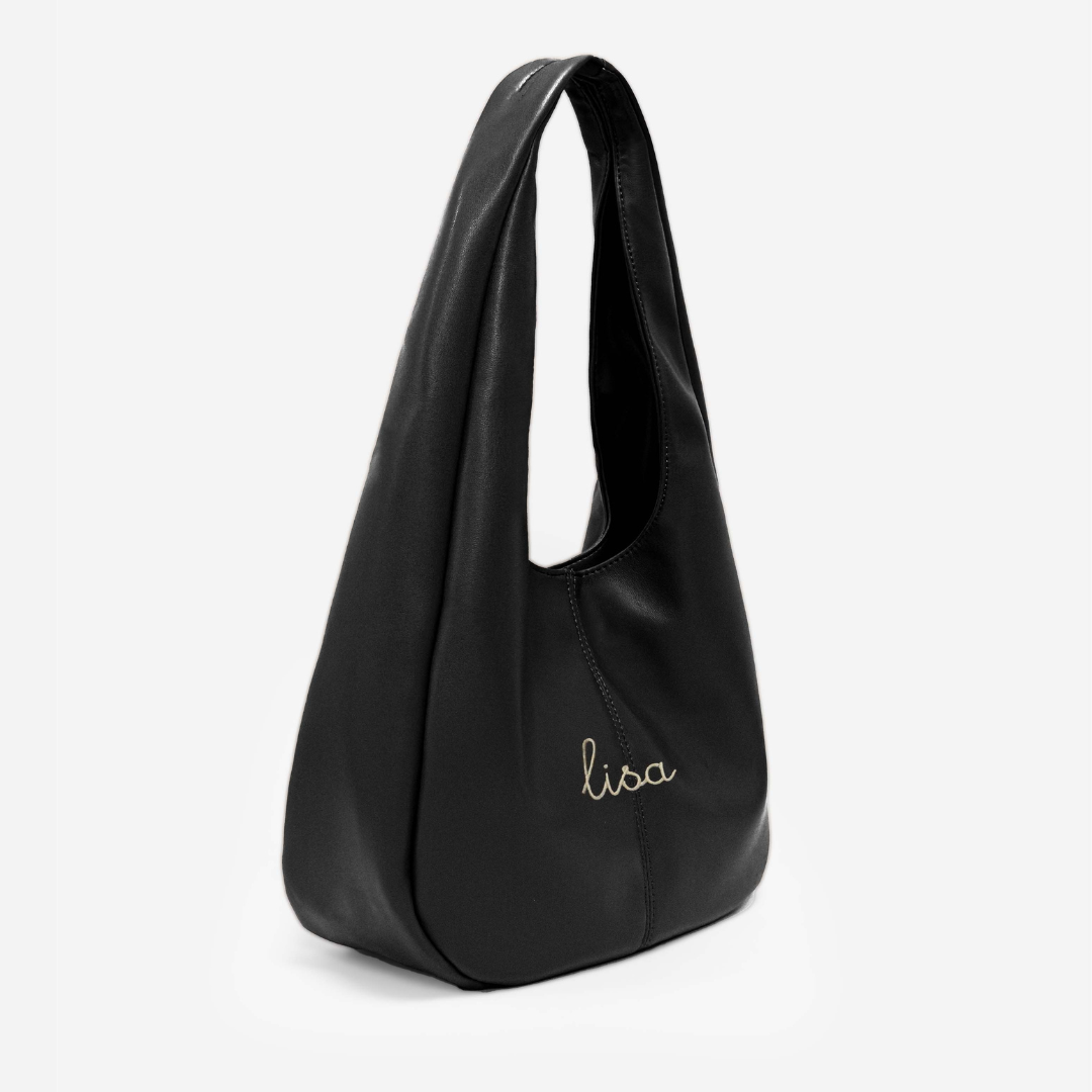 Borsa pelle borsello donna a spalla e a tracolla nero Borsa pelle borsello donna a spalla e a tracolla nero
