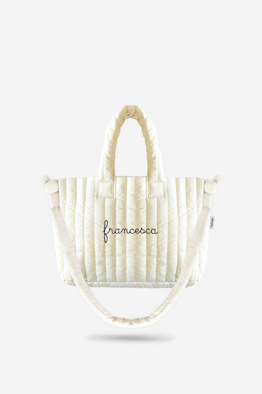 Padded Shoulder Bag - Cream