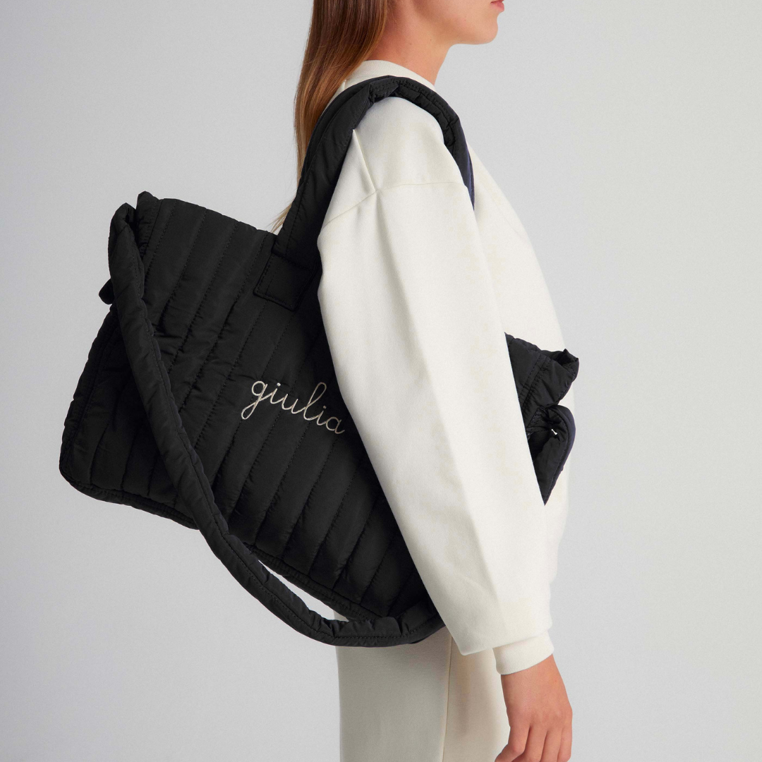 Borsa a Spalla Imbottita - Nero