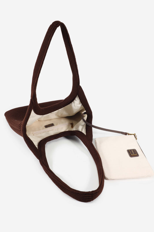 Borsa in Maglia - Marrone Espresso