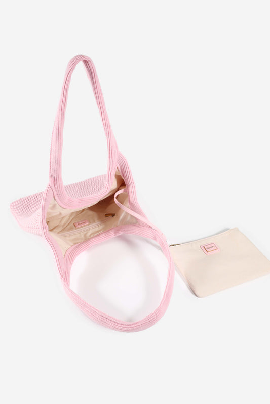 Borsa in Maglia - Rosa Pastello