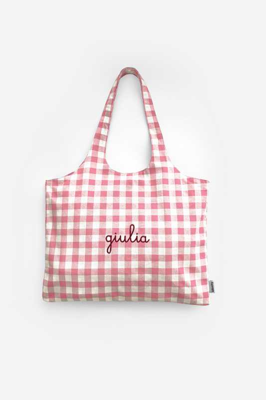 Borsa a spalla in Vichy - Rosa