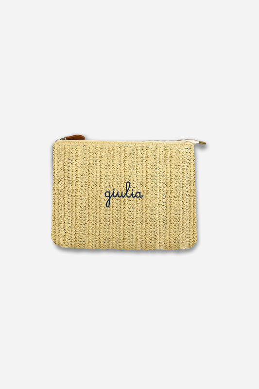 Pouch Bag in Rafia - Naturale