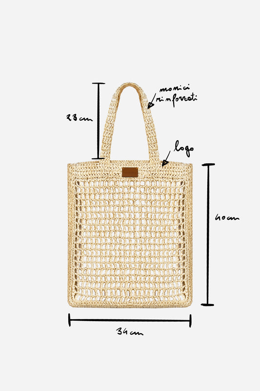 Borsa Tote in Rafia - Naturale