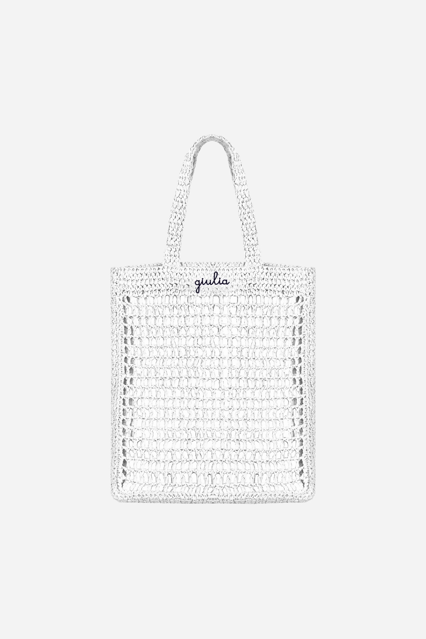 Rafia Tote Bag - White