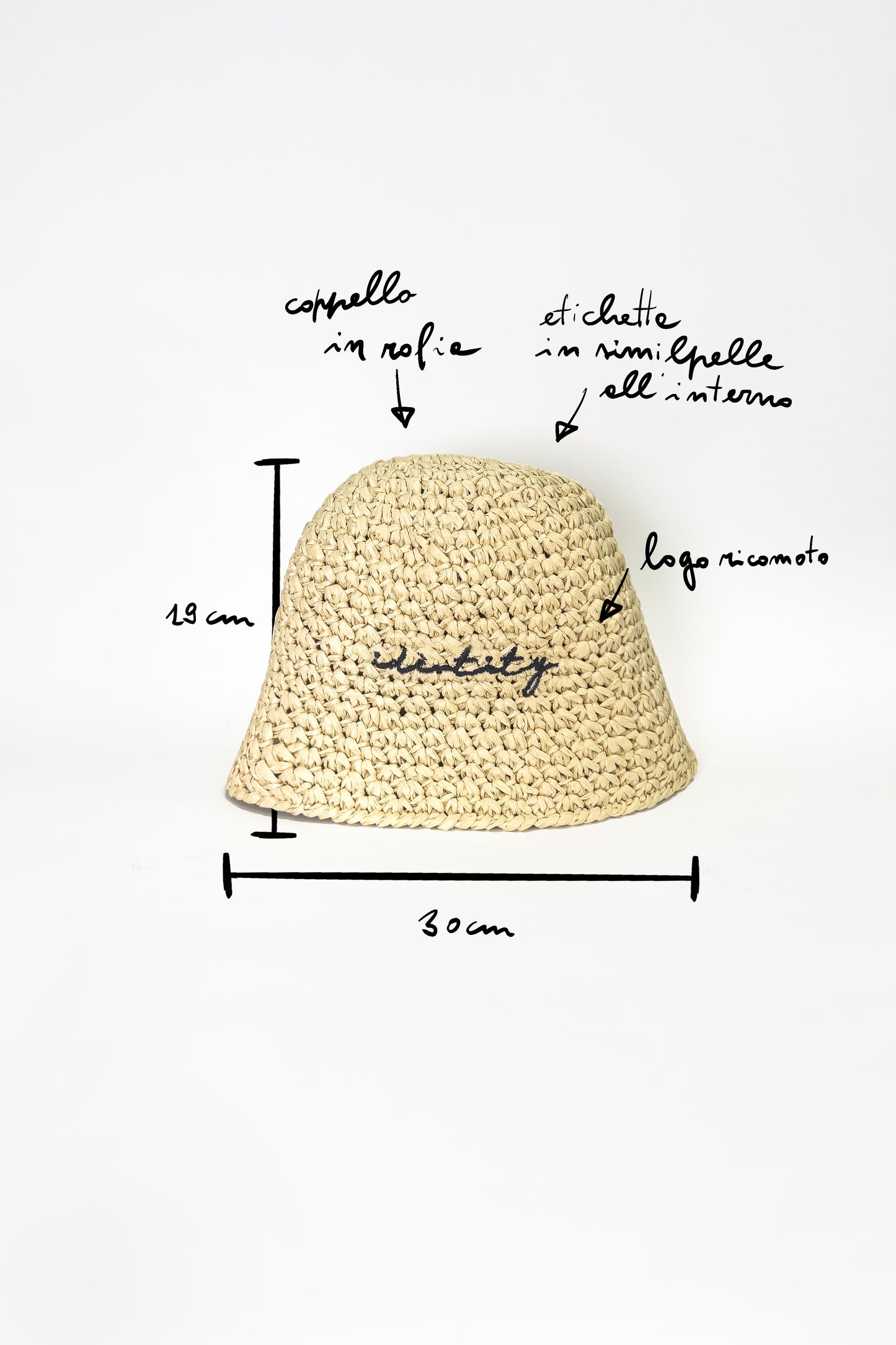 Rafia Bucket Hat - Natural