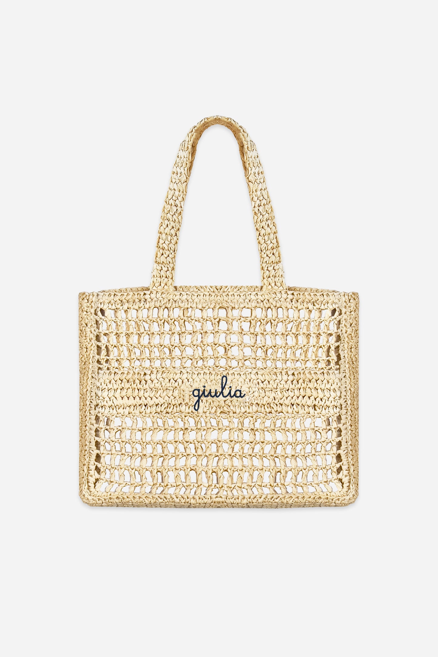 Borsa a Spalla in Rafia - Naturale
