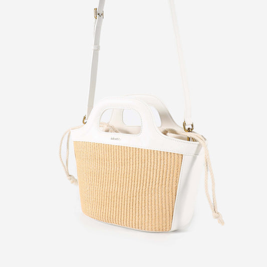 Borsa a Secchiello Sisal - Bianco