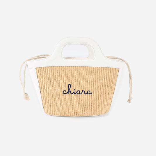 Borsa a Secchiello Sisal - Bianco