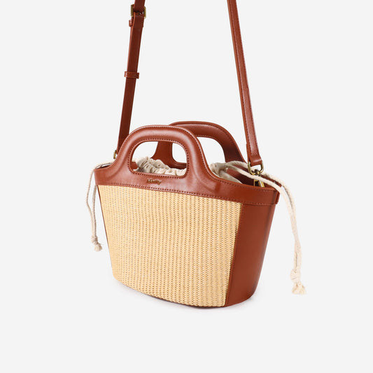 Borsa a Secchiello Sisal - Cuoio