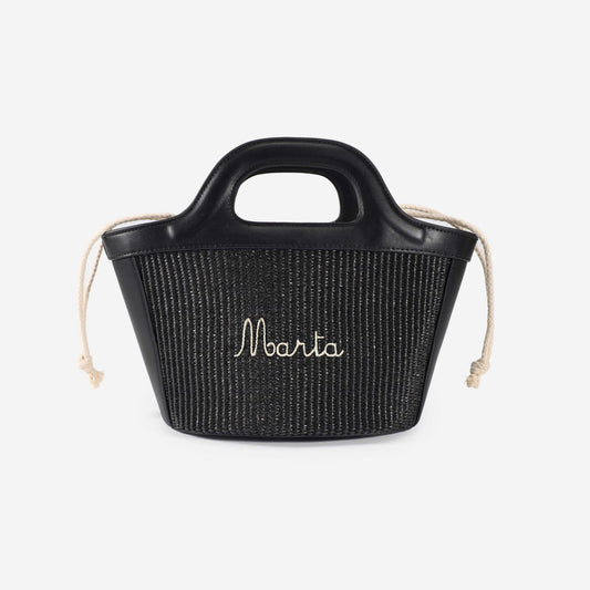 Borsa a Secchiello Sisal - Nero