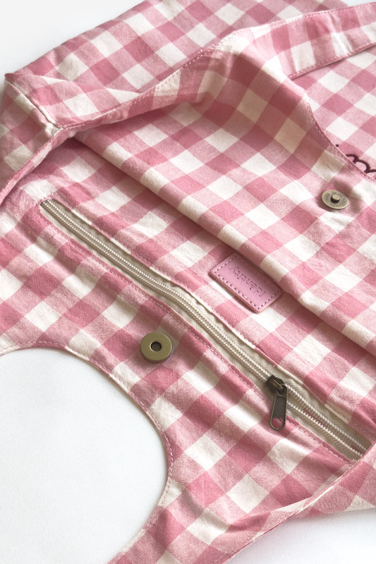 Borsa a spalla in Vichy - Rosa