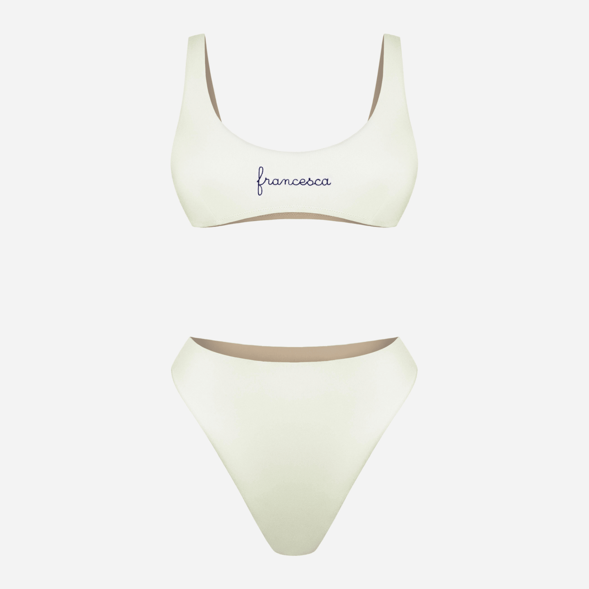 Bikini Vita alta - Crema - IDENTITY