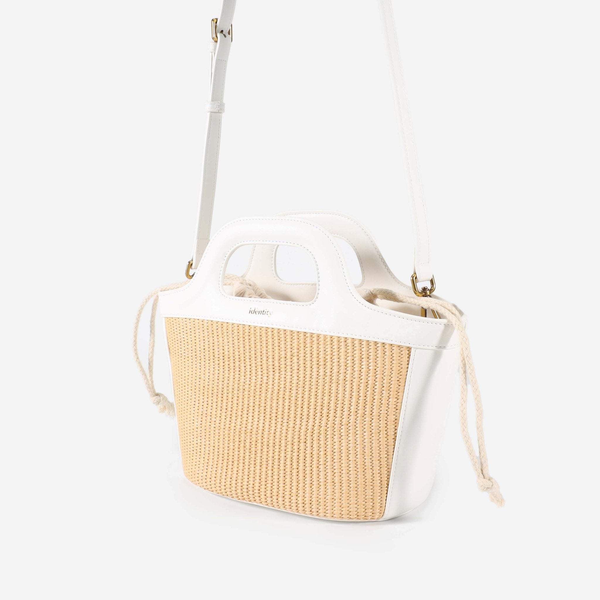 Borsa a Secchiello Sisal - Bianco - IDENTITY