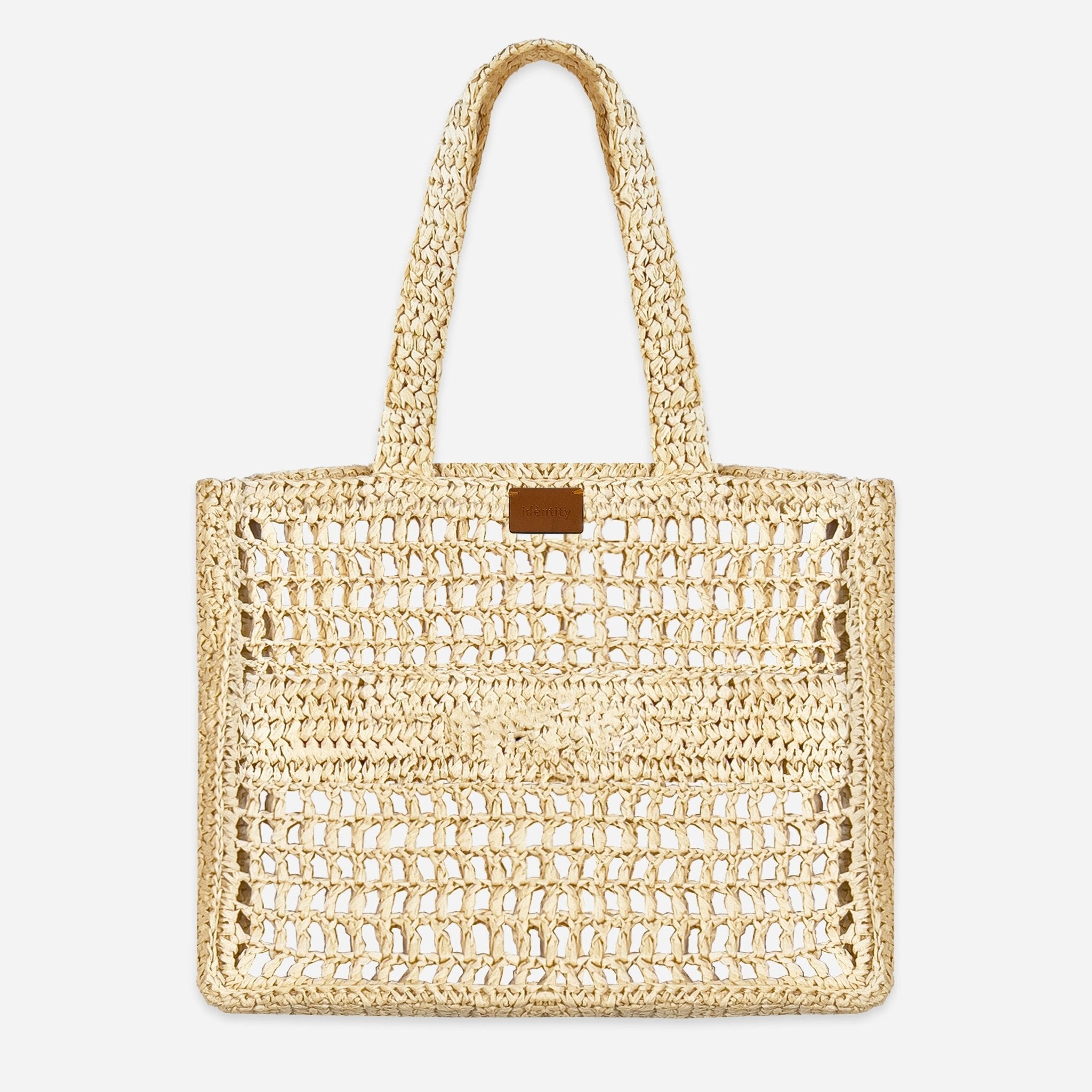 Borsa a Spalla in Rafia - Naturale - IDENTITY