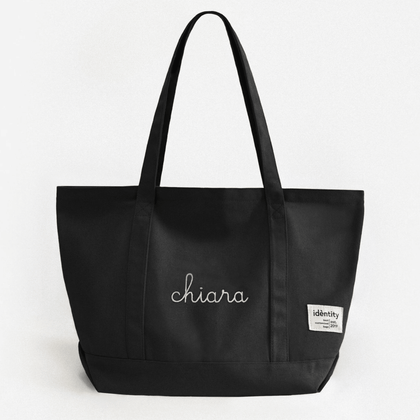 Borsa a Spalla in Tela - Nero - IDENTITY