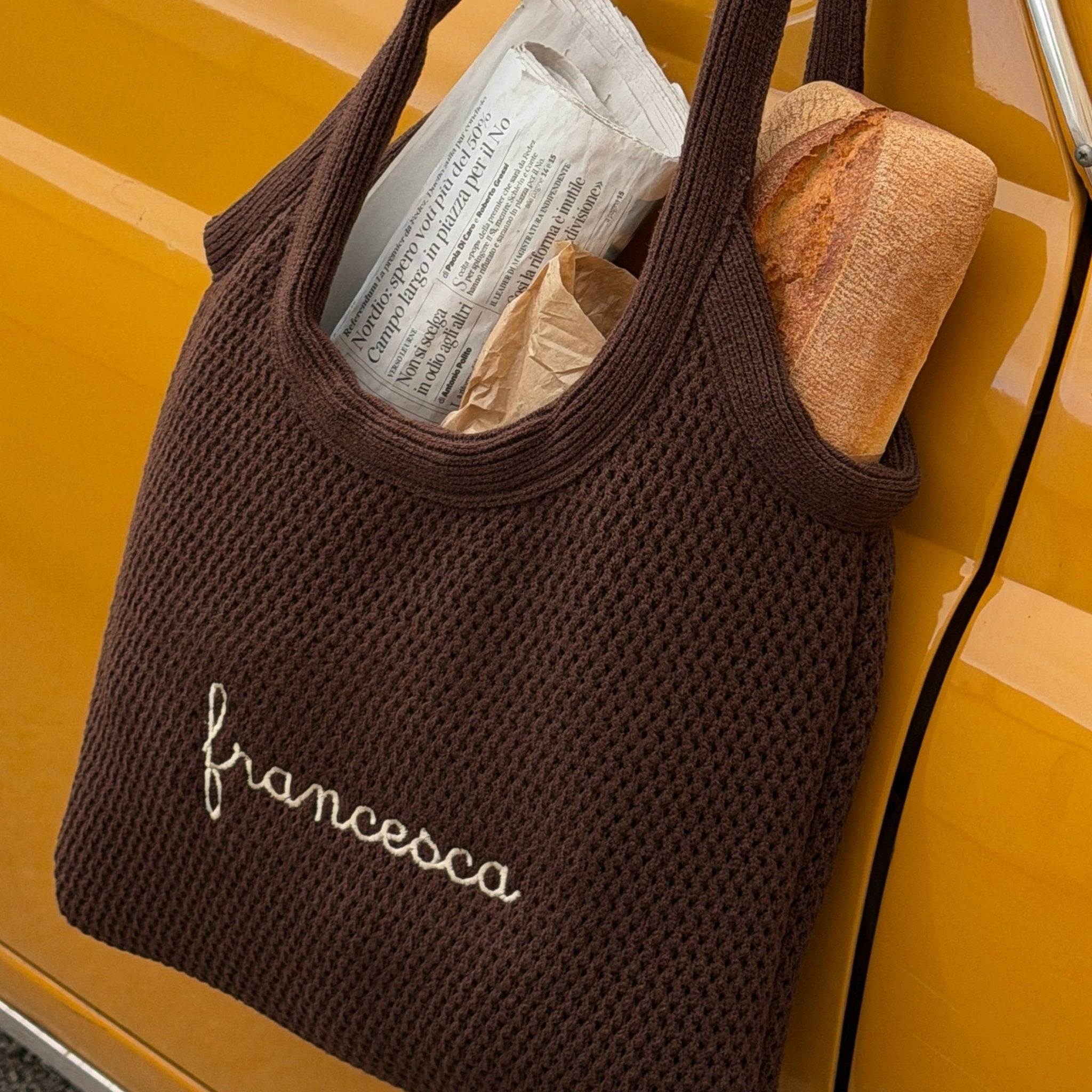 Borsa in Maglia - Marrone Espresso - IDENTITY