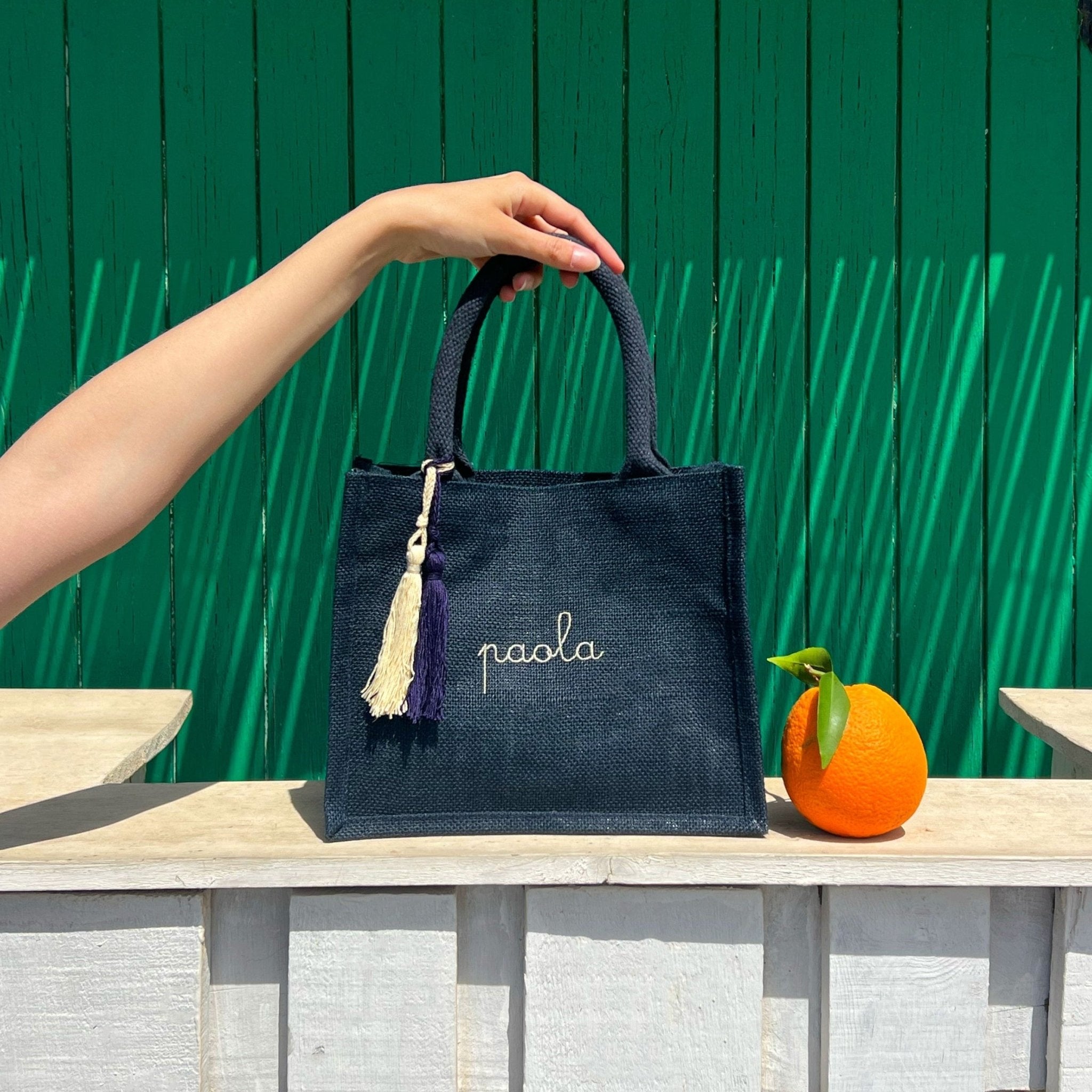 Borsa Mini in Juta - Blu navy - IDENTITY