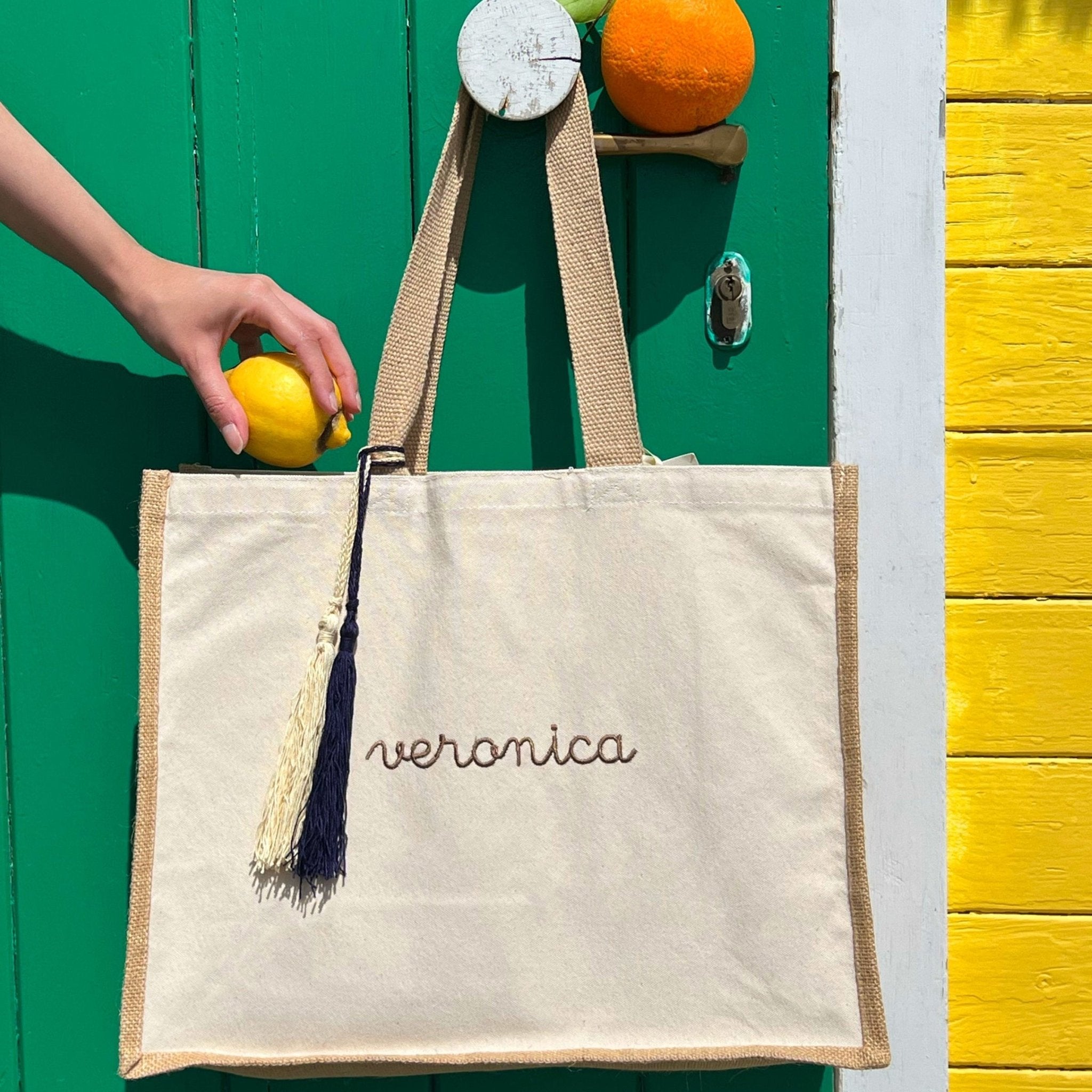 Borsa Tote in Cotone - Naturale - IDENTITY