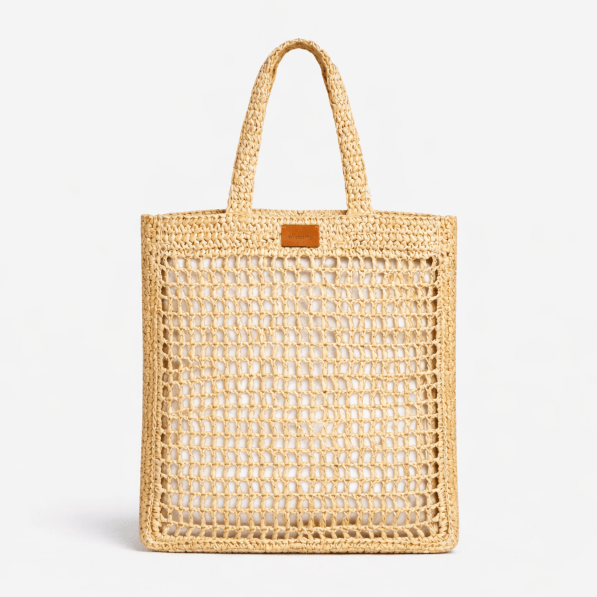 Borsa Tote in Rafia - Naturale - IDENTITY