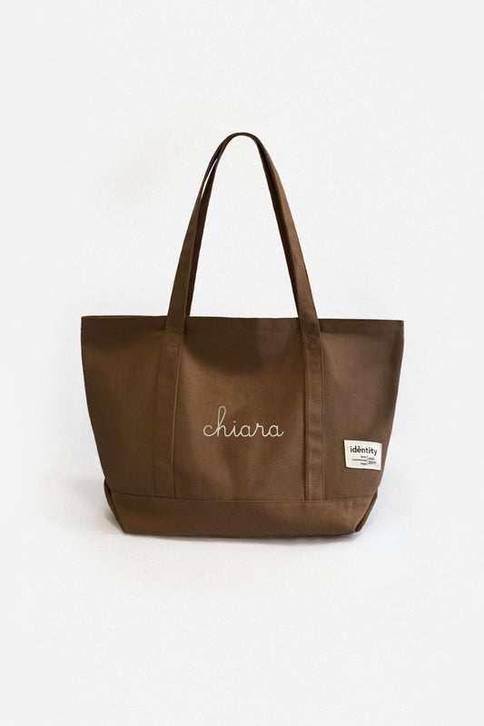 Borsa a Spalla in Tela - Choco