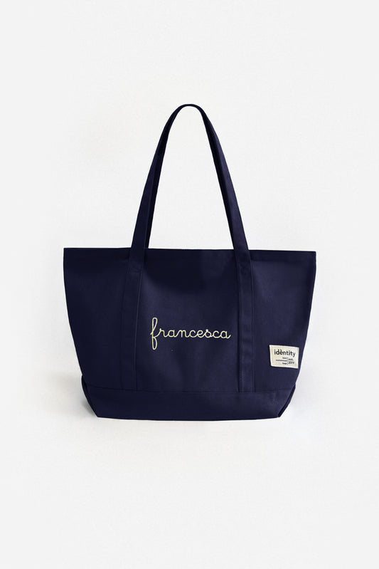Borsa a Spalla in Tela - Blu Navy